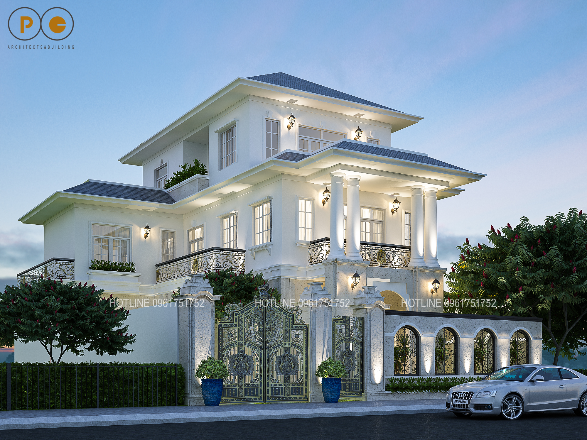 BIỆT THỰ TÂN CỔ ĐIỂN BA TẦNG ĐẸP TẠI GIA LAI