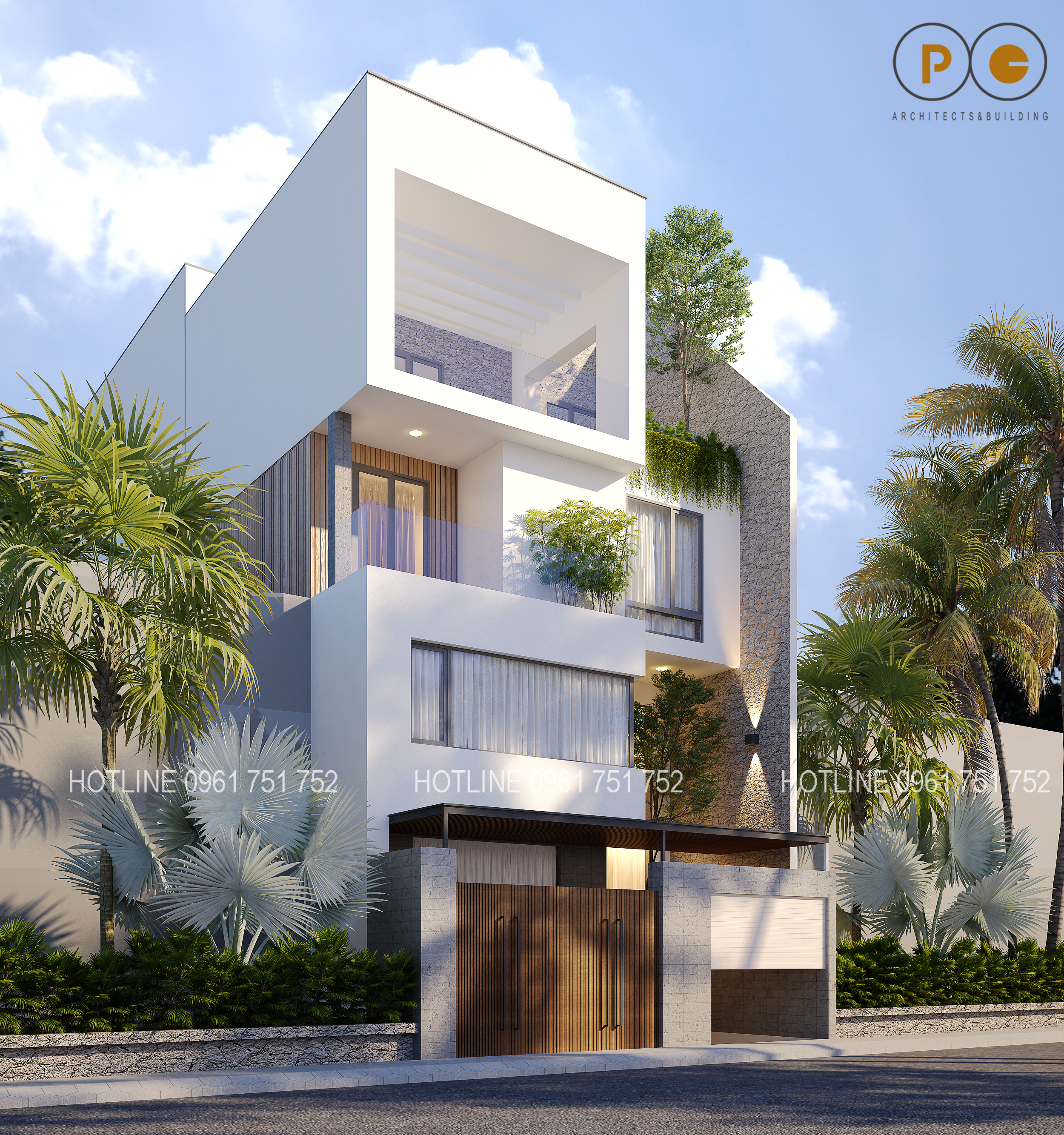 BIỆT THỰ HIỆN ĐẠI BA TẦNG ĐẸP 9X20M